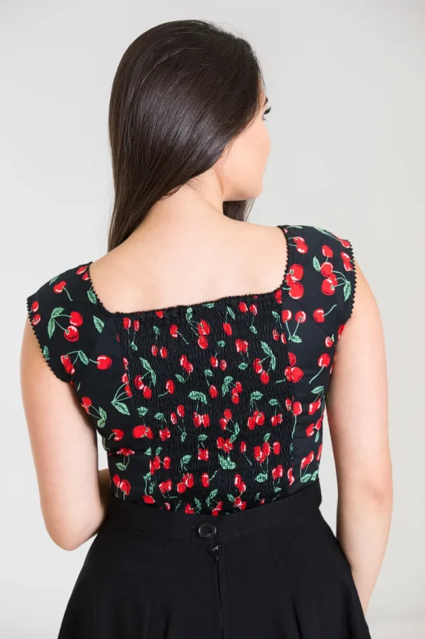 Hell Bunny Tops | Tops>Cherry Pie Top Black