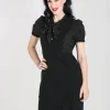 Hell Bunny Dresses>Claire Pinafore Dress Black