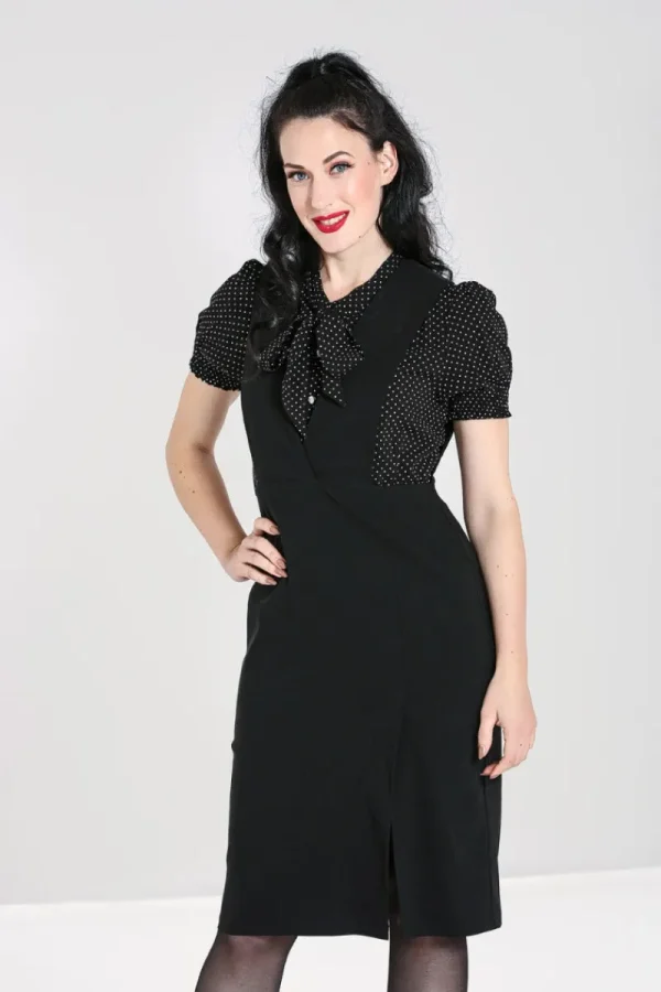 Hell Bunny Dresses>Claire Pinafore Dress Black