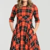 Hell Bunny Dresses | Dresses>Clementine 50's Dress Orange