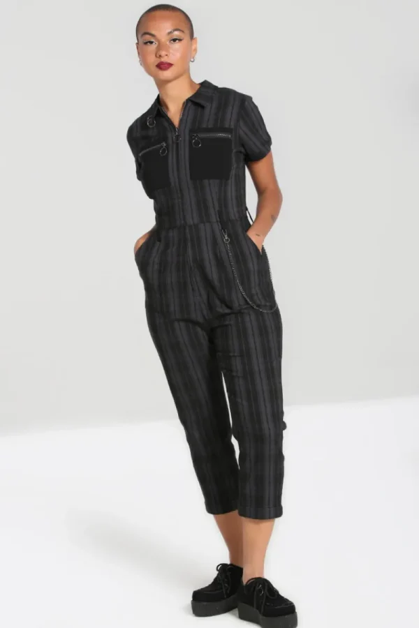 Hell Bunny Jumpsuits & Playsuits | Jumpsuits & Playsuits>Cobain Boilersuit Grey