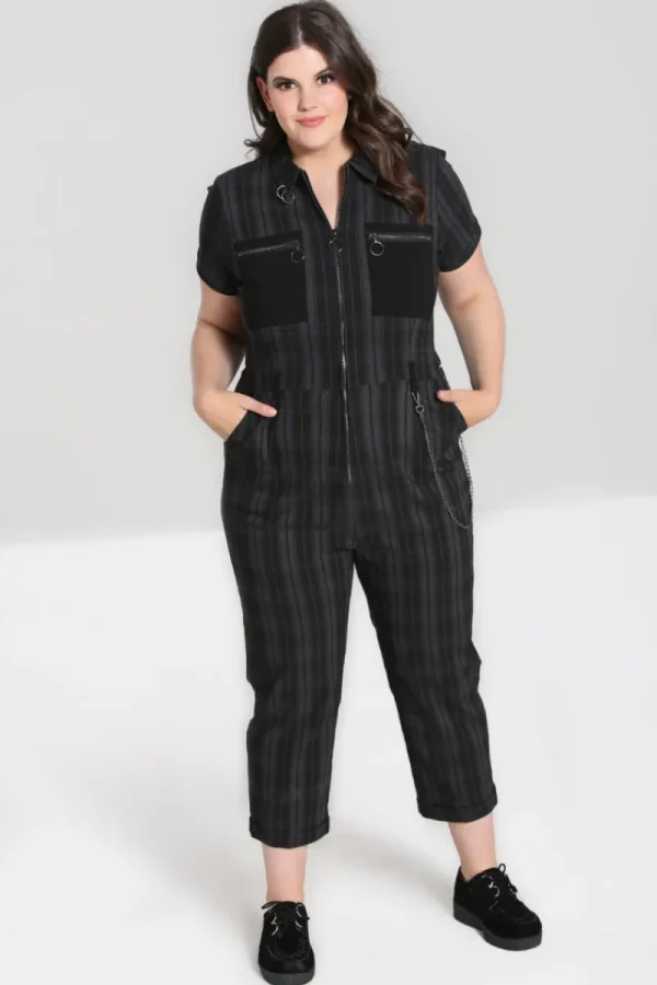 Hell Bunny Jumpsuits & Playsuits | Jumpsuits & Playsuits>Cobain Boilersuit Grey