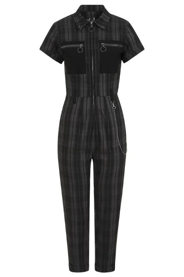 Hell Bunny Jumpsuits & Playsuits | Jumpsuits & Playsuits>Cobain Boilersuit Grey