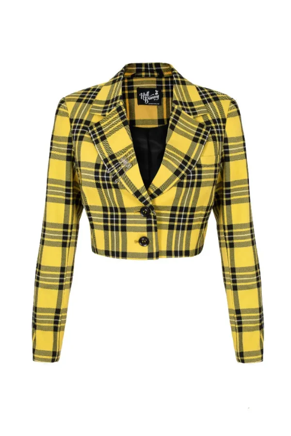 Hell Bunny Coats & Jackets | Coats & Jackets>Corey Blazer Yellow