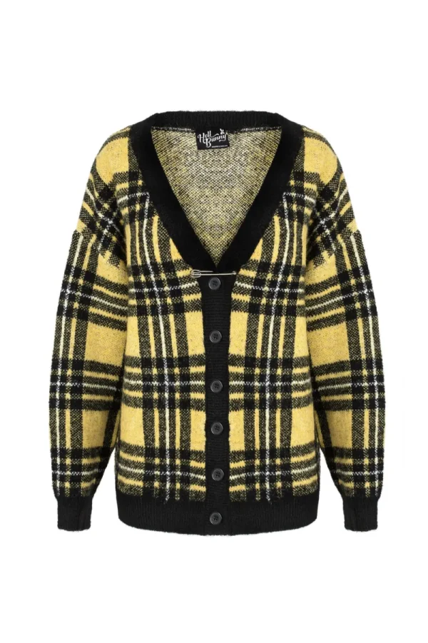 Hell Bunny Knitwear | Knitwear>Corey Cardigan Yellow