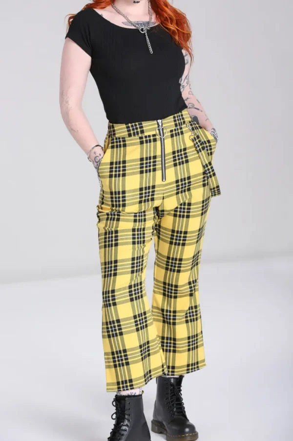 Hell Bunny Trousers & Shorts | Trousers & Shorts>Corey Trousers Yellow