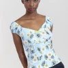 Hell Bunny Tops | Tops>Daisy Top Blue