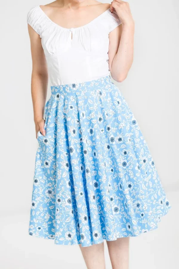 Hell Bunny Skirts | Skirts>Daphne 50's Skirt Blue