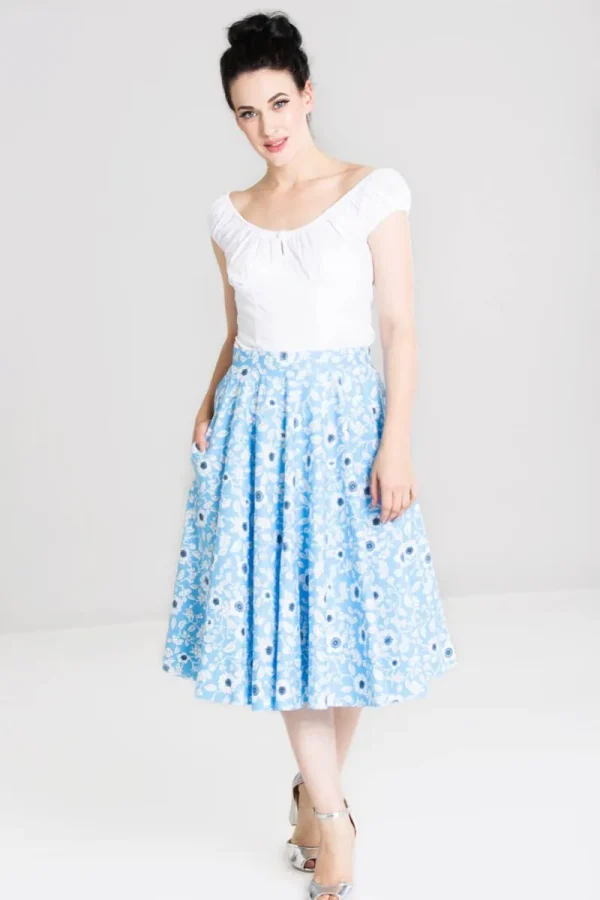 Hell Bunny Skirts | Skirts>Daphne 50's Skirt Blue