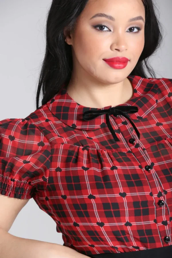 Hell Bunny Tops | Blouses>Date Night Blouse Red
