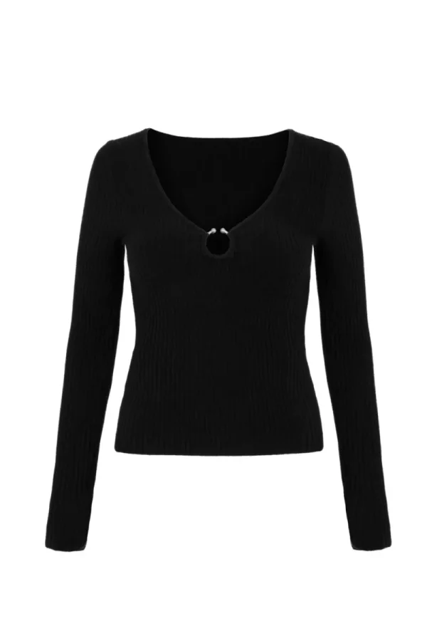 Hell Bunny Tops | Knitwear>Death Or Glory Top Black