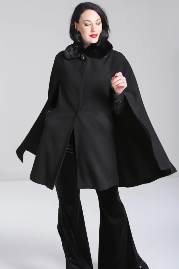 Hell Bunny Coats & Jackets | Coats & Jackets>Devon Cape Coat Black