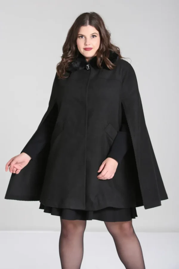 Hell Bunny Coats & Jackets | Coats & Jackets>Devon Cape Coat Black