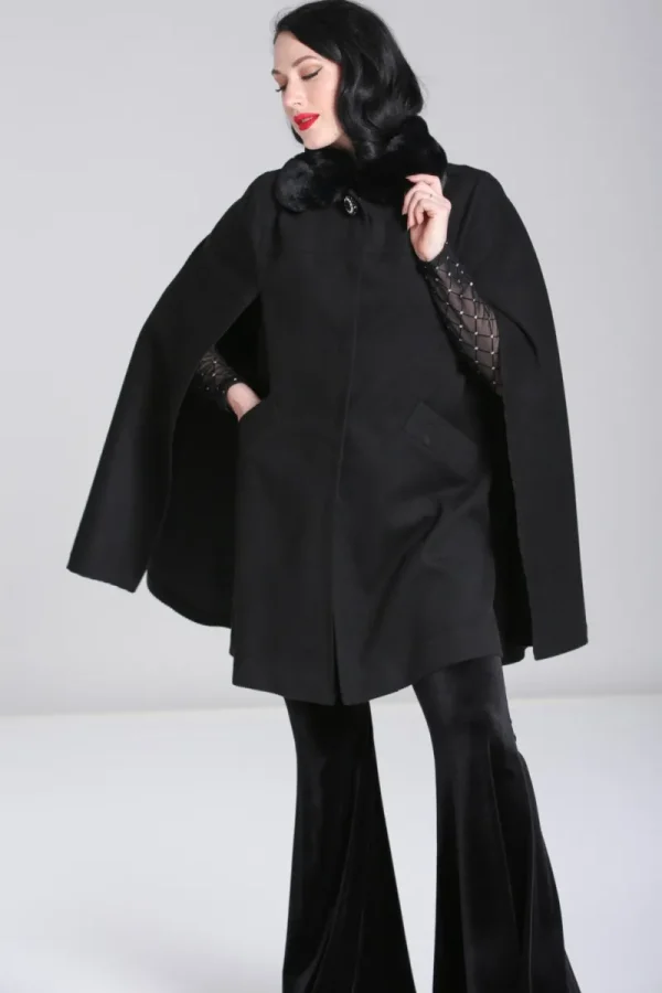 Hell Bunny Coats & Jackets | Coats & Jackets>Devon Cape Coat Black