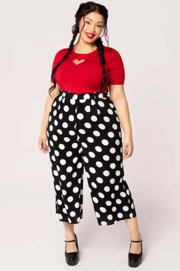 Hell Bunny Trousers & Shorts>Dolores Trousers Black