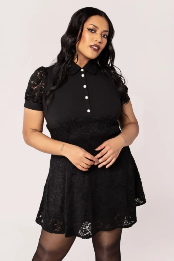 Hell Bunny Dresses | Vintage Dresses>Dominica Mini Dress Black