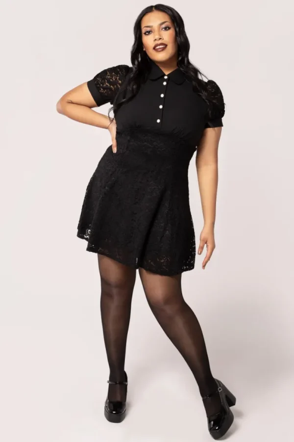 Hell Bunny Dresses | Vintage Dresses>Dominica Mini Dress Black