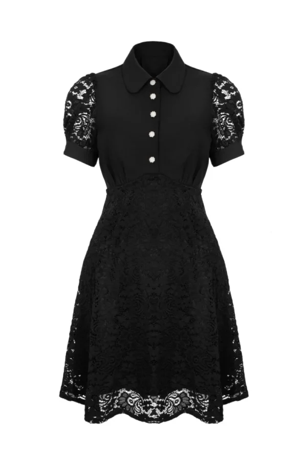 Hell Bunny Dresses | Vintage Dresses>Dominica Mini Dress Black