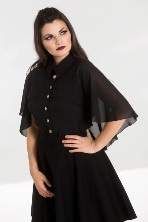 Hell Bunny Blouses | Tops>Draco Blouse Black