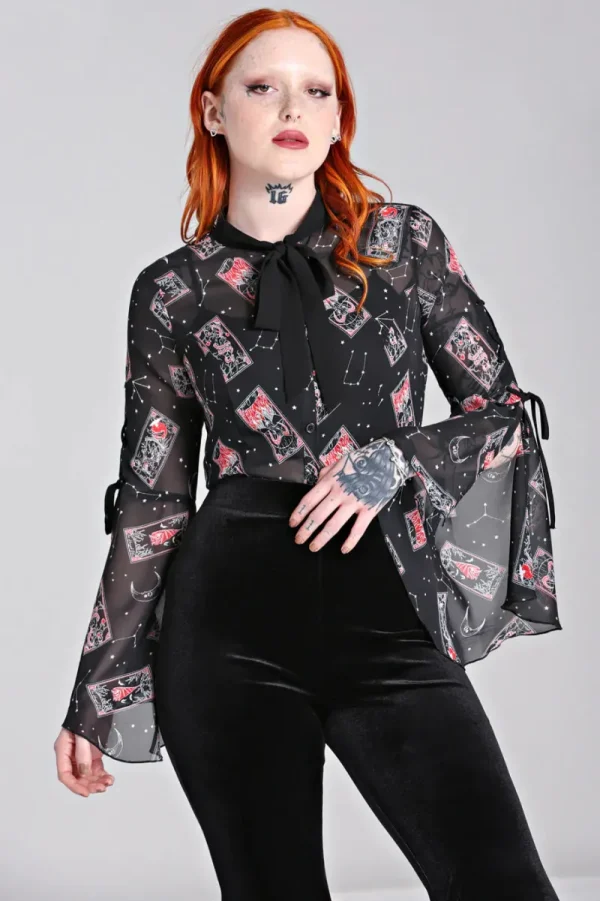 Hell Bunny Tops | Blouses>Duality blouse Black