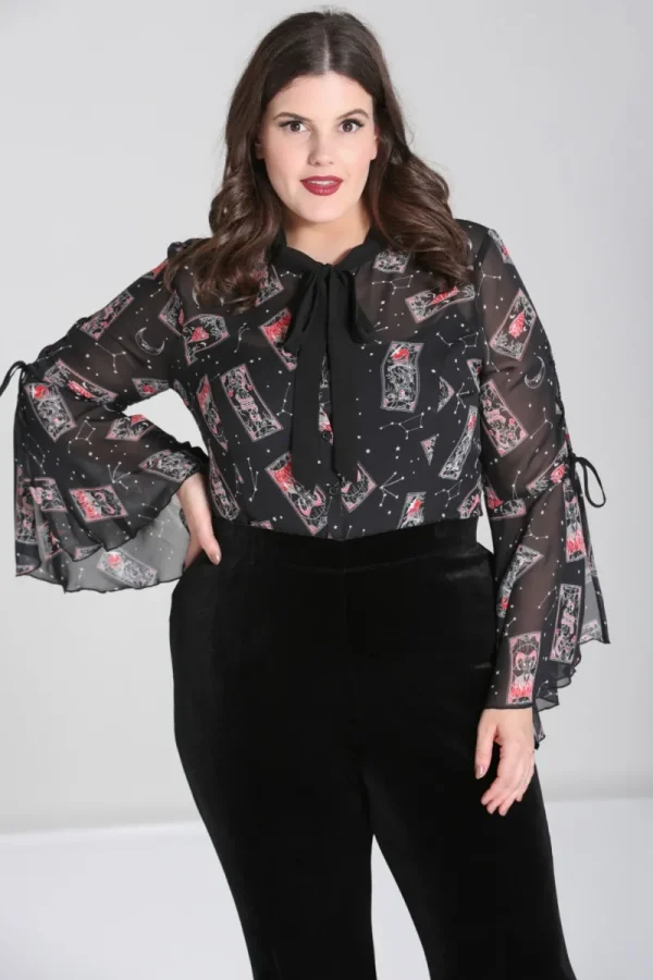 Hell Bunny Tops | Blouses>Duality blouse Black