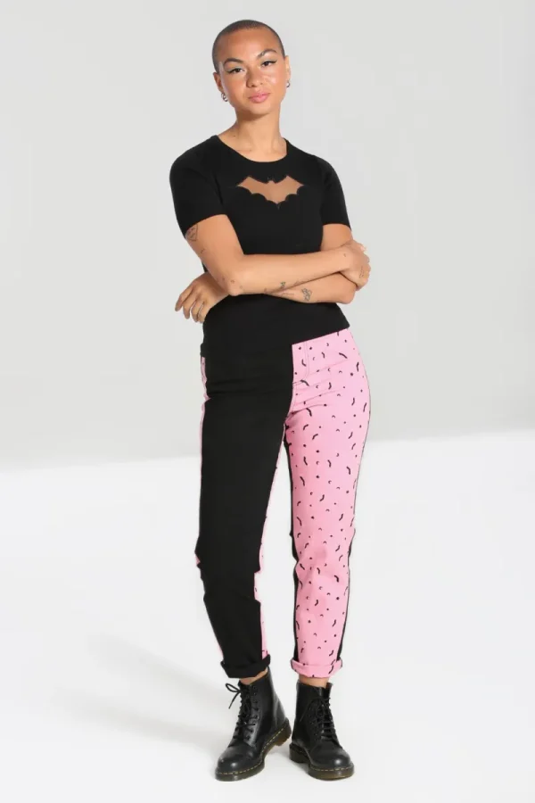 Hell Bunny Trousers & Shorts | Trousers & Shorts>Duo Bat Jeans