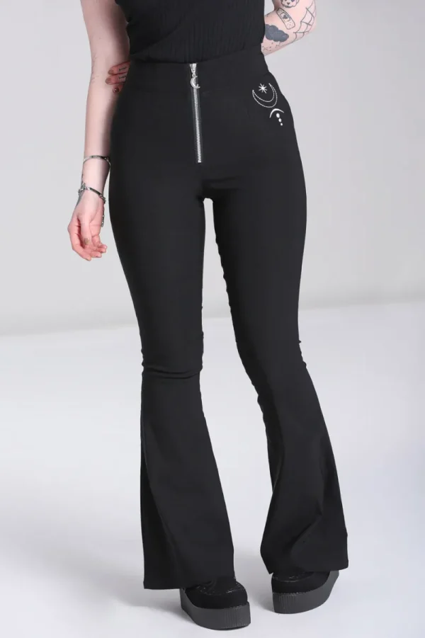 Hell Bunny Trousers & Shorts | Trousers & Shorts>Eclipse Trousers Black