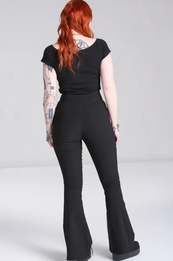 Hell Bunny Trousers & Shorts | Trousers & Shorts>Eclipse Trousers Black