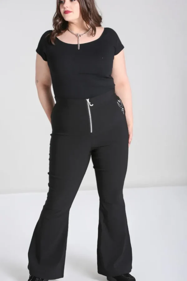 Hell Bunny Trousers & Shorts | Trousers & Shorts>Eclipse Trousers Black