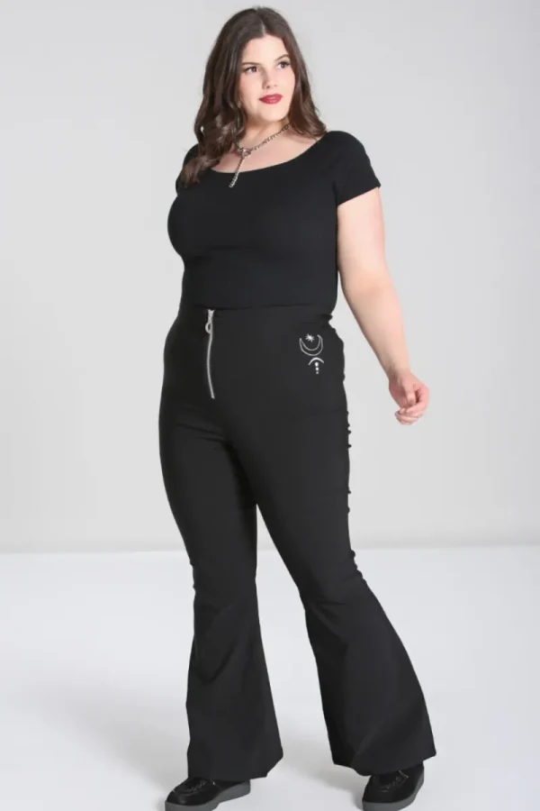 Hell Bunny Trousers & Shorts | Trousers & Shorts>Eclipse Trousers Black