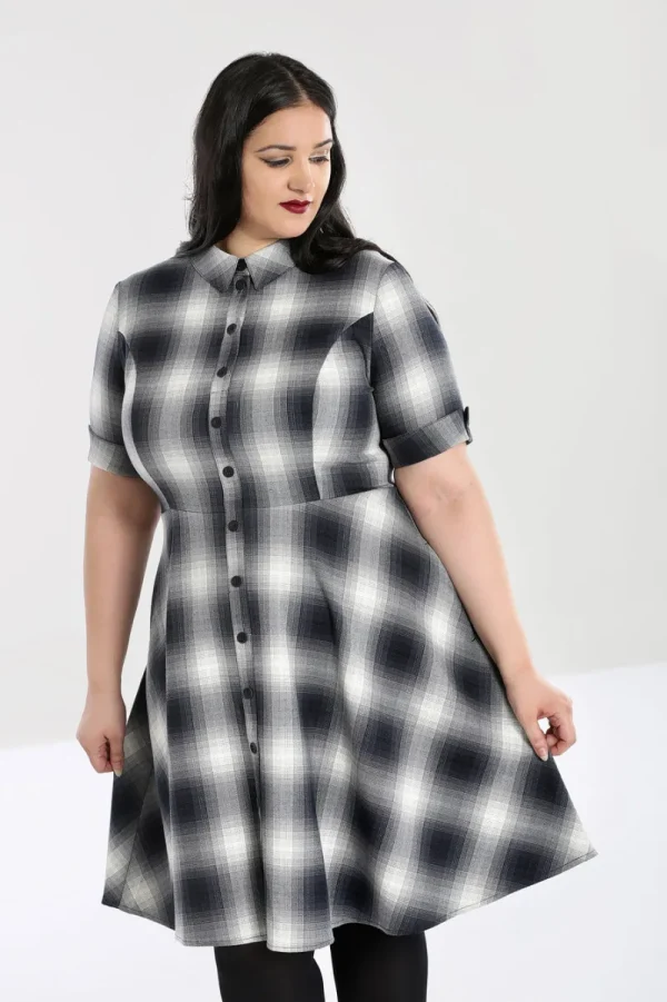 Hell Bunny Dresses | Dresses>Eddystone Mid Dress Grey