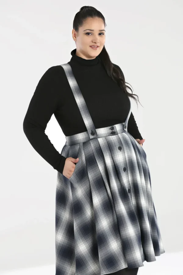 Hell Bunny Skirts | Skirts>Eddystone Pinafore Skirt Grey