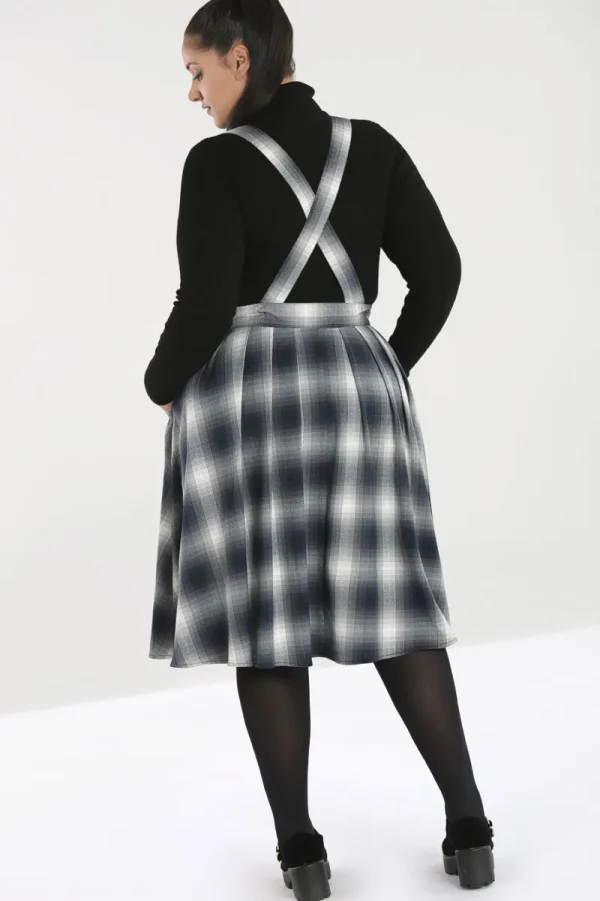 Hell Bunny Skirts | Skirts>Eddystone Pinafore Skirt Grey