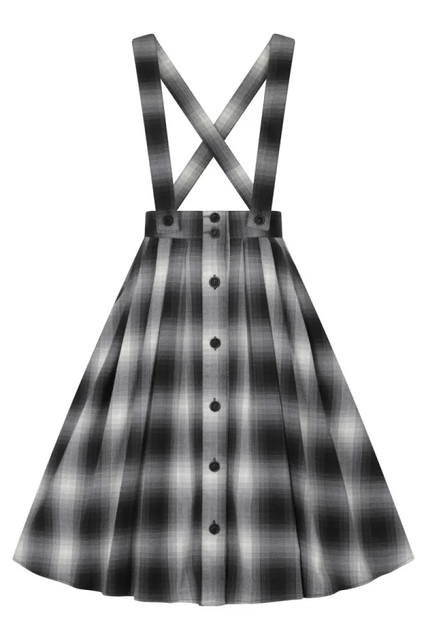 Hell Bunny Skirts | Skirts>Eddystone Pinafore Skirt Grey