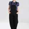 Hell Bunny Trousers & Shorts | Trousers & Shorts>Elly May Denim Dungaree Black