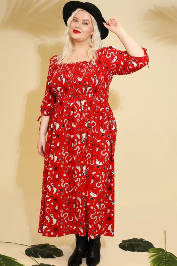 Hell Bunny Dresses | Dresses>Emmylou Maxi Dress Red