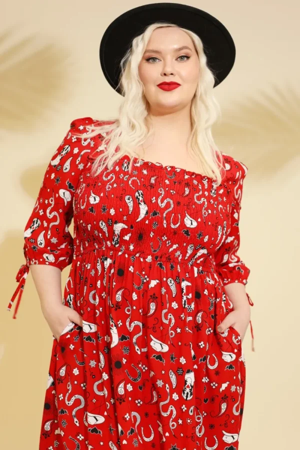 Hell Bunny Dresses | Dresses>Emmylou Maxi Dress Red