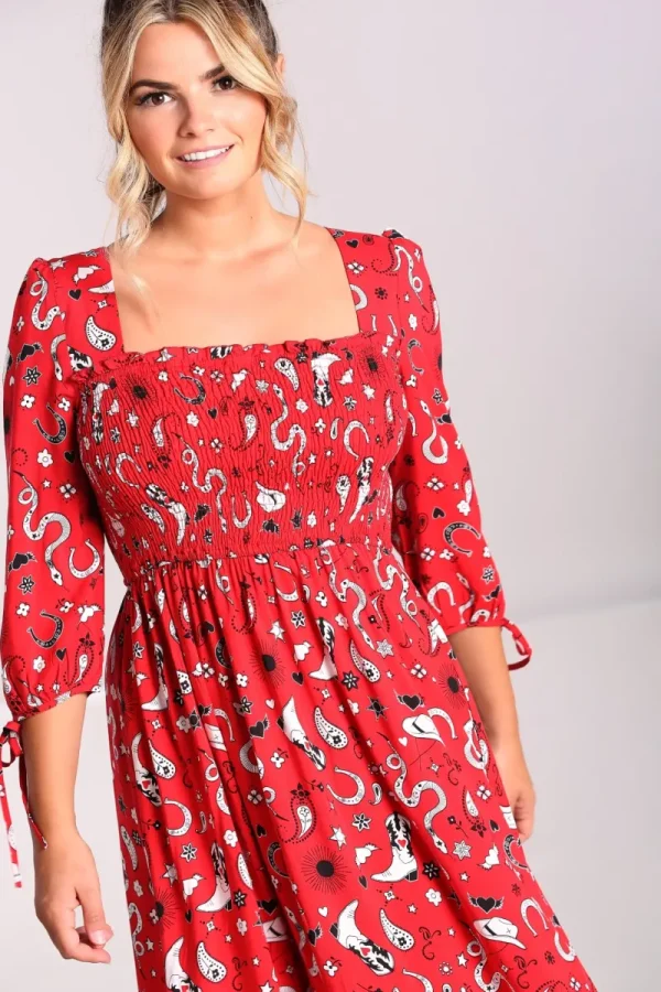 Hell Bunny Dresses | Dresses>Emmylou Maxi Dress Red