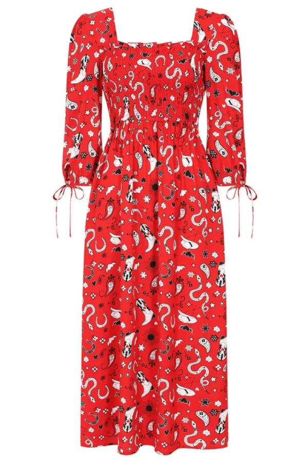 Hell Bunny Dresses | Dresses>Emmylou Maxi Dress Red