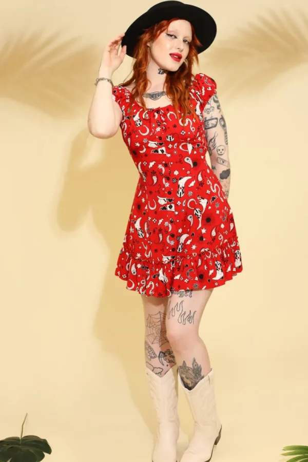 Hell Bunny Dresses | Dresses>Emmylou Mini Dress Red