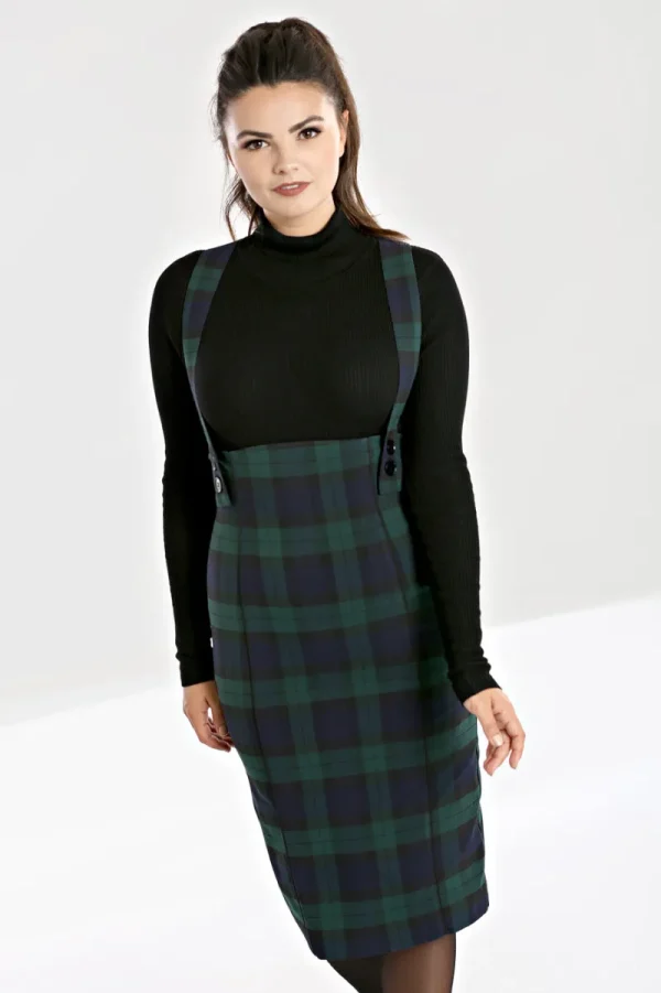 Hell Bunny Skirts | Skirts>Evelyn Pinafore Skirt Green