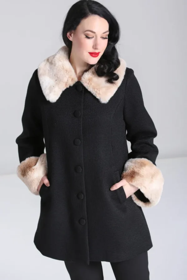 Hell Bunny Coats & Jackets>Faustine Coat Black