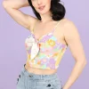 Hell Bunny Tops>Florette Crop Top MultiColour