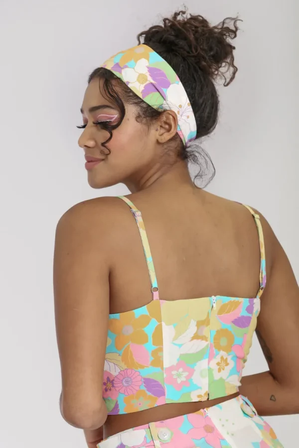 Hell Bunny Tops>Florette Crop Top MultiColour