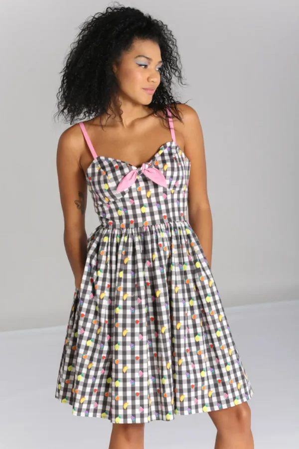 Hell Bunny Dresses>Fruitylou Dress Black/White