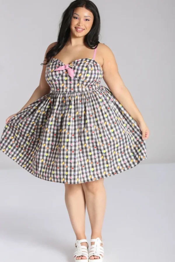 Hell Bunny Dresses>Fruitylou Dress Black/White