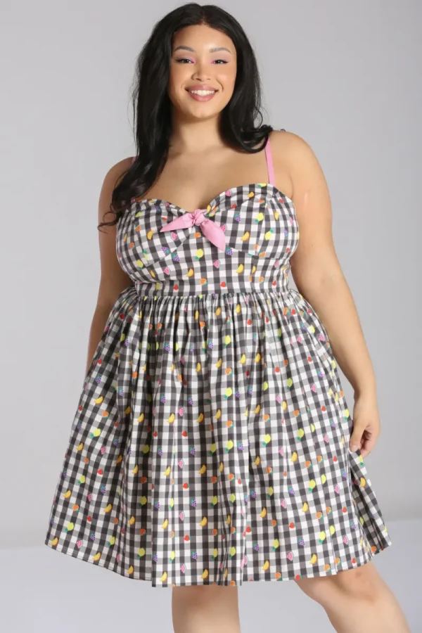 Hell Bunny Dresses>Fruitylou Dress Black/White