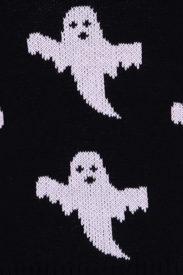 Hell Bunny Tops | Knitwear>Ghost Vest Top Black