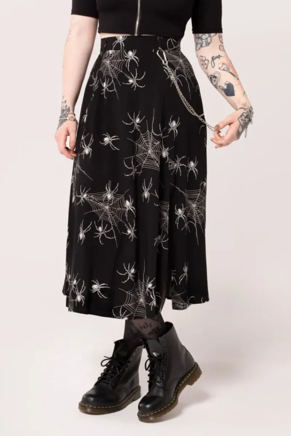 Hell Bunny Skirts | Skirts>Grungy Spider Skirt Black