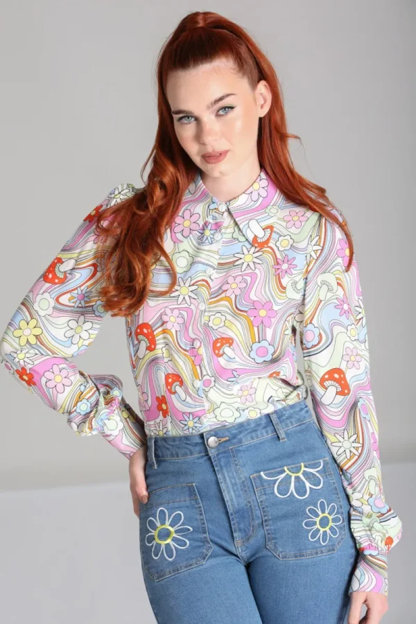 Hell Bunny Tops | Blouses>Happy Daze Blouse Multi